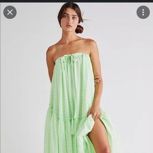 Electric green opal maxi dress
